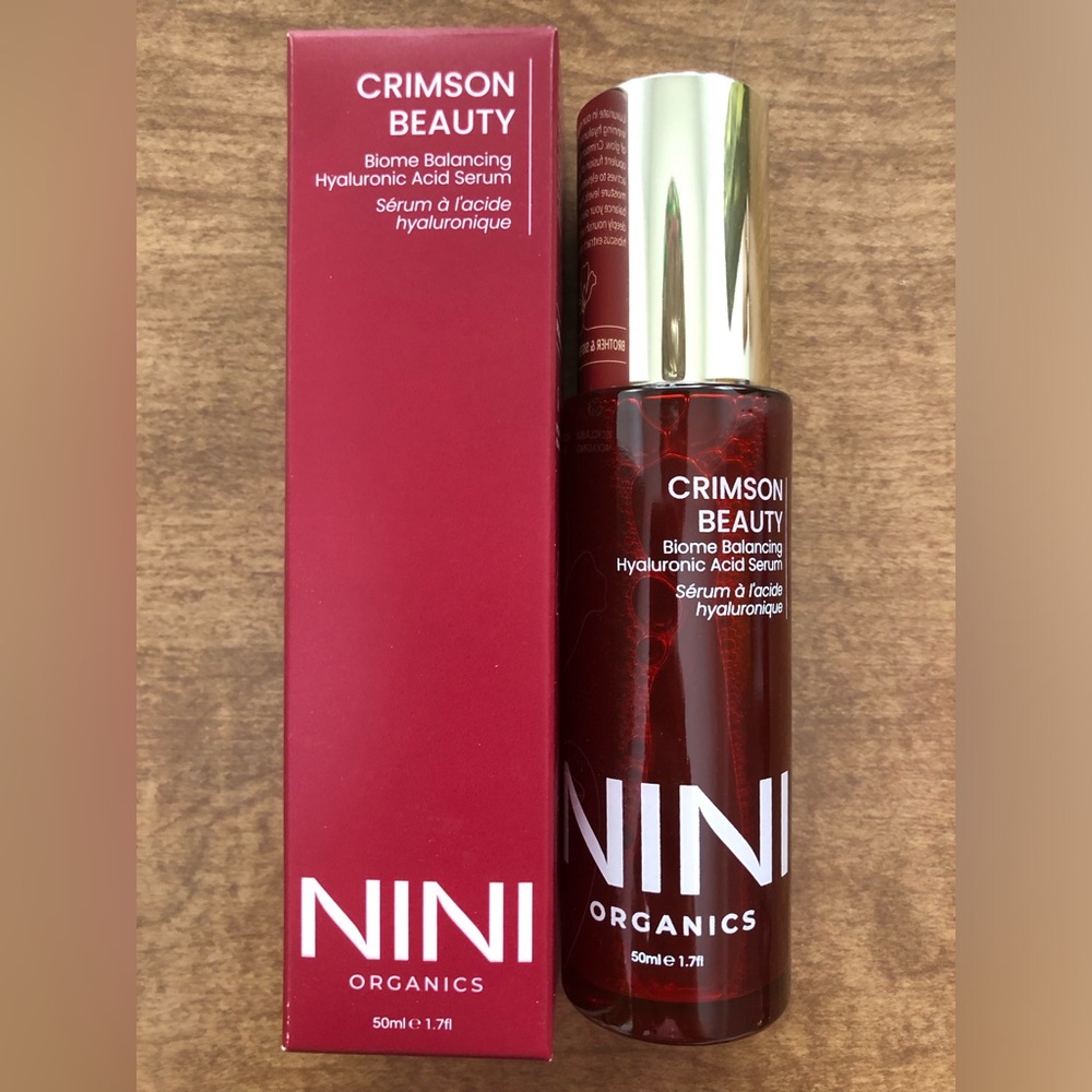 NINI Organics Crimson Beauty Hyaluronic Acid Face Serum 1.7 oz 50ml ~ NIB!! ❤️